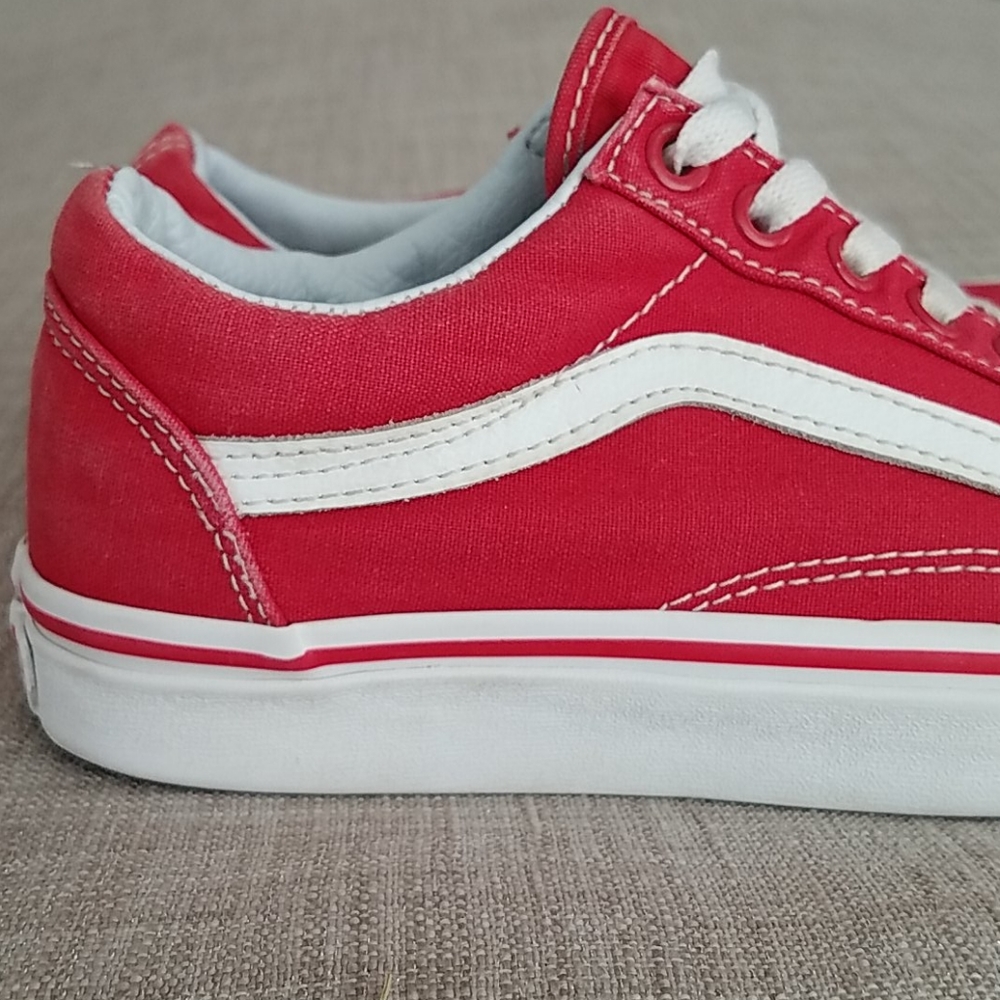Vans Old Skool Skate Shoes Racing Red - Picture 3 of 6
